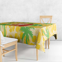Aloha Hawaii Christmas Tablecloth Mele Kalikimaka Funny Santa Palaka Quilt Motifs - Polynesian Pride