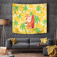 Aloha Hawaii Christmas Tapestry Mele Kalikimaka Funny Santa Palaka Quilt Motifs - Polynesian Pride