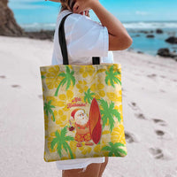 Aloha Hawaii Christmas Tote Bag Mele Kalikimaka Funny Santa Palaka Quilt Motifs - Polynesian Pride