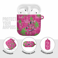 Aloha Hawaii Christmas AirPods Case Mele Kalikimaka Chill Flamingo Palaka Quilt Motifs - Polynesian Pride