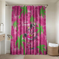 Aloha Hawaii Christmas Bathroom Set Mele Kalikimaka Chill Flamingo Palaka Quilt Motifs - Polynesian Pride