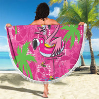 Aloha Hawaii Christmas Beach Blanket Mele Kalikimaka Chill Flamingo Palaka Quilt Motifs - Polynesian Pride
