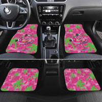 Aloha Hawaii Christmas Car Mats Mele Kalikimaka Chill Flamingo Palaka Quilt Motifs - Polynesian Pride