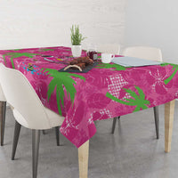Aloha Hawaii Christmas Tablecloth Mele Kalikimaka Chill Flamingo Palaka Quilt Motifs - Polynesian Pride