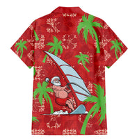 Aloha Hawaii Christmas Family Matching Mermaid Dress and Hawaiian Shirt Mele Kalikimaka Windsurfing Santa Palaka Quilt Motifs - Polynesian Pride