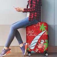 Aloha Hawaii Christmas Luggage Cover Mele Kalikimaka Windsurfing Santa Palaka Quilt Motifs - Polynesian Pride