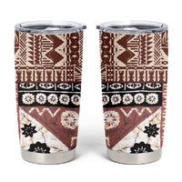 Bula Fiji Tumbler Cup Unique Masi Tapa Pattern