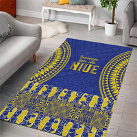Fakaalofa Lahi Atu Niue Area Rug Siapo Pattern With Puakenikeni LT14 - Polynesian Pride