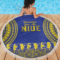 Fakaalofa Lahi Atu Niue Beach Blanket Siapo Pattern With Puakenikeni LT14 - Polynesian Pride