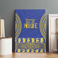 Fakaalofa Lahi Atu Niue Canvas Wall Art Siapo Pattern With Puakenikeni LT14 - Polynesian Pride