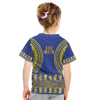 Fakaalofa Lahi Atu Niue Kid T Shirt Siapo Pattern With Puakenikeni