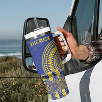 Fakaalofa Lahi Atu Niue Tumbler With Handle Siapo Pattern With Puakenikeni LT14 - Polynesian Pride