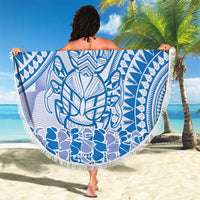 Niue Language Week Beach Blanket The Rock Coconut Crab - Siapo Blue Pastel LT14 - Polynesian Pride