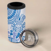 Niue Language Week 4 in 1 Can Cooler Tumbler The Rock Coconut Crab - Siapo Blue Pastel