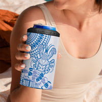 Niue Language Week 4 in 1 Can Cooler Tumbler The Rock Coconut Crab - Siapo Blue Pastel