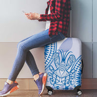 Niue Language Week Luggage Cover The Rock Coconut Crab - Siapo Blue Pastel LT14 - Polynesian Pride