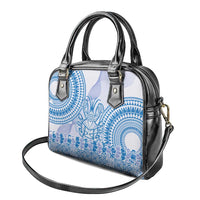 Niue Language Week Shoulder Handbag The Rock Coconut Crab - Siapo Blue Pastel