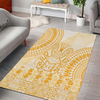 Niue Language Week Area Rug The Rock Coconut Crab - Siapo Gold Pastel LT14 - Polynesian Pride