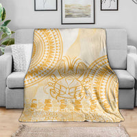 Niue Language Week Blanket The Rock Coconut Crab - Siapo Gold Pastel LT14 - Polynesian Pride