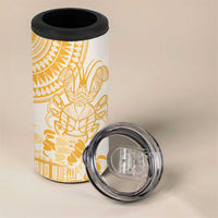Niue Language Week 4 in 1 Can Cooler Tumbler The Rock Coconut Crab - Siapo Gold Pastel