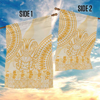 Niue Language Week Garden Flag The Rock Coconut Crab - Siapo Gold Pastel LT14 - Polynesian Pride