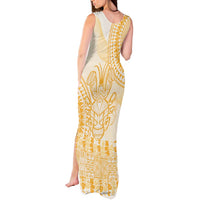 Niue Language Week Tank Maxi Dress The Rock Coconut Crab - Siapo Gold Pastel