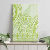 Lime Green Niue Language Week Canvas Wall Art The Rock Coconut Crab - Siapo Pattern LT14 - Polynesian Pride