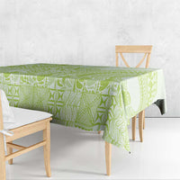 Lime Green Niue Language Week Tablecloth The Rock Coconut Crab - Siapo Pattern LT14 - Polynesian Pride