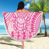 Pink Niue Language Week Beach Blanket The Rock Coconut Crab - Siapo Pattern LT14 - Polynesian Pride