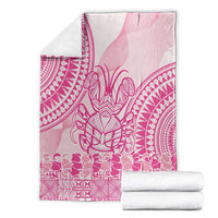 Pink Niue Language Week Blanket The Rock Coconut Crab - Siapo Pattern LT14 - Polynesian Pride