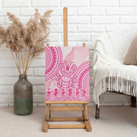 Pink Niue Language Week Canvas Wall Art The Rock Coconut Crab - Siapo Pattern LT14 - Polynesian Pride