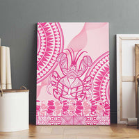 Pink Niue Language Week Canvas Wall Art The Rock Coconut Crab - Siapo Pattern LT14 - Polynesian Pride