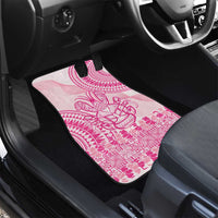 Pink Niue Language Week Car Mats The Rock Coconut Crab - Siapo Pattern LT14 - Polynesian Pride