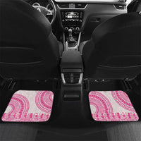 Pink Niue Language Week Car Mats The Rock Coconut Crab - Siapo Pattern LT14 Set 2pcs - Back Pink - Polynesian Pride