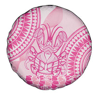Pink Niue Language Week Spare Tire Cover The Rock Coconut Crab - Siapo Pattern LT14 - Polynesian Pride
