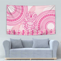 Pink Niue Language Week Tapestry The Rock Coconut Crab - Siapo Pattern
