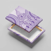 Purple Niue Language Week Canvas Wall Art The Rock Coconut Crab - Siapo Pattern LT14 - Polynesian Pride