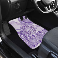 Purple Niue Language Week Car Mats The Rock Coconut Crab - Siapo Pattern LT14 - Polynesian Pride