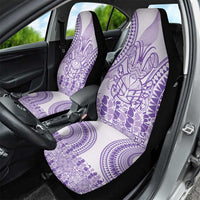 Purple Niue Language Week Car Seat Cover The Rock Coconut Crab - Siapo Pattern