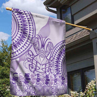 Purple Niue Language Week Garden Flag The Rock Coconut Crab - Siapo Pattern LT14 - Polynesian Pride
