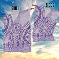 Purple Niue Language Week Garden Flag The Rock Coconut Crab - Siapo Pattern LT14 - Polynesian Pride