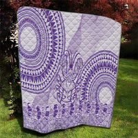 Purple Niue Language Week Quilt The Rock Coconut Crab - Siapo Pattern