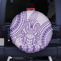 Purple Niue Language Week Spare Tire Cover The Rock Coconut Crab - Siapo Pattern LT14 - Polynesian Pride
