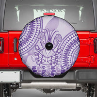 Purple Niue Language Week Spare Tire Cover The Rock Coconut Crab - Siapo Pattern LT14 - Polynesian Pride