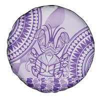 Purple Niue Language Week Spare Tire Cover The Rock Coconut Crab - Siapo Pattern LT14 - Polynesian Pride