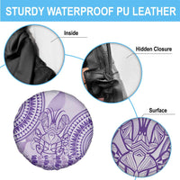 Purple Niue Language Week Spare Tire Cover The Rock Coconut Crab - Siapo Pattern LT14 - Polynesian Pride