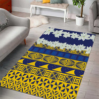 Tokelau Language Week Area Rug Tokelauan Tuluma With Gardenia Thunbergia