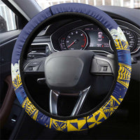 Tokelau Language Week Steering Wheel Cover Tokelauan Tuluma With Gardenia Thunbergia