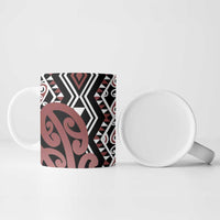 New Zealand Ceramic Mug Aotearoa Kowhaiwhai Mix Taniko Art - Polynesian Pride