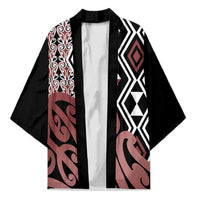 New Zealand Kimono Aotearoa Kowhaiwhai Mix Taniko Art - Polynesian Pride